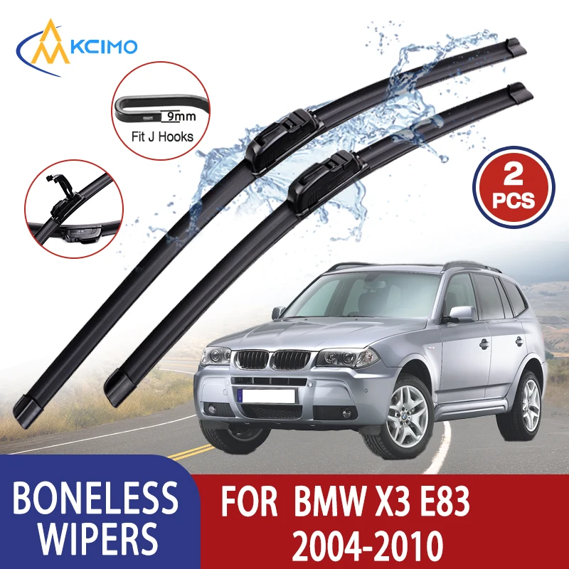 

Kcimo For BMW X3 E83 2004-2010 Car Wiper U-type Soft Rubber Boneless Wiper HD Quiet Durable Automotive Wiper 22"+20"