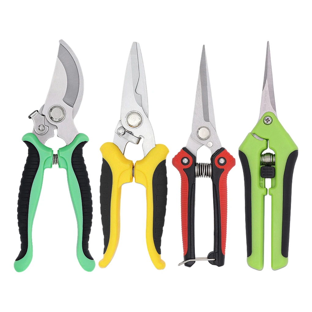 

Handheld Scissors Set With Gardening Gloves For Convenient Plant Pruning Easy To Tree Trimmers 4 piece set