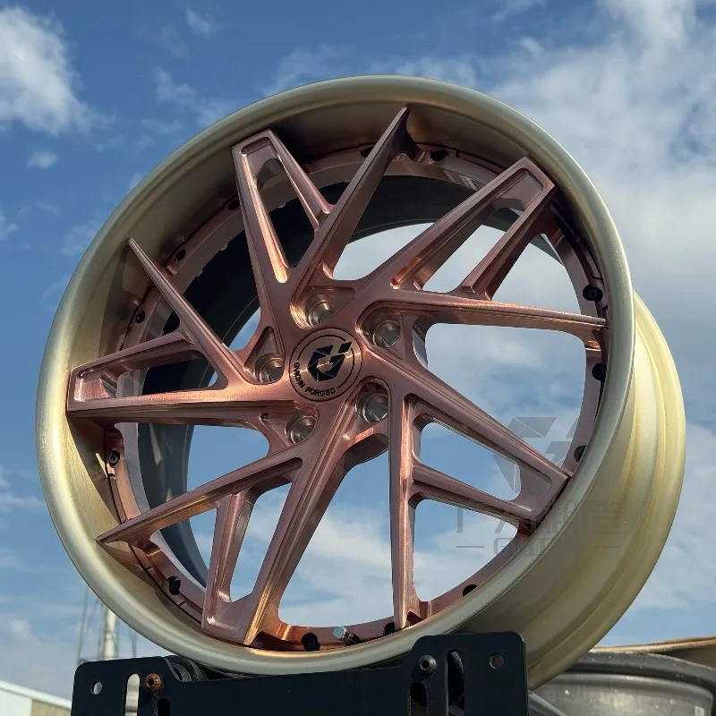 2-Piece Forged Wheels 6061-T6 Aviation Aluminum Fixed PCD and ET Spec New Aftermarket Auto Upgrade Rims