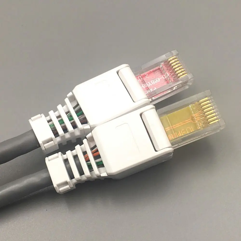 1Pcs CAT6 Cat5e RJ45 Connector Plug Tool Free Reusable Ethernet Plug Crystal Head 8P8C Toolless RJ45 Connector