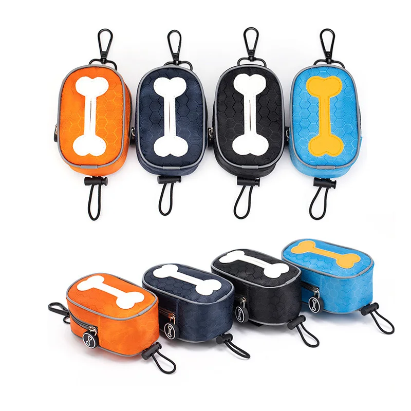 Dispensador Colgable de Bolsas para Excrementos de Perro con Cremallera, Accesorio Portátil para Paseos de Perros, Organizador de Bolsas de Basura, Suministros para Mascotas