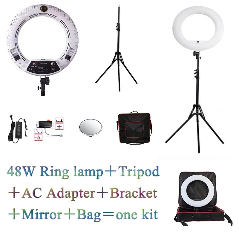 YidobloWhite FS-480II 5500K Dimmable Camera Photo/Studio/Phone/Video 18