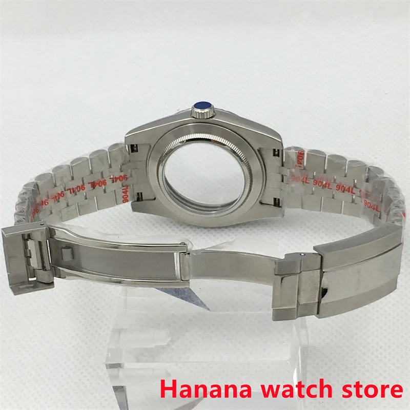 Cassa sommergibile in acciaio inossidabile argento da 39 mm con vetro zaffiro per movimento NH35 NH36 ETA2824 2836 PT5000