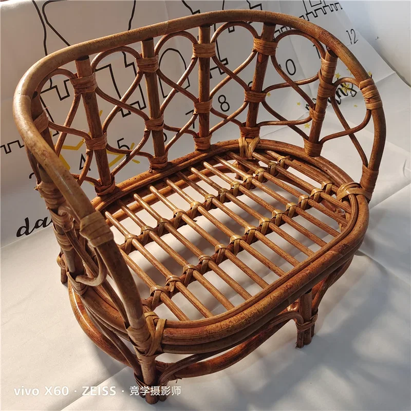 Accesorios de fotografía recién nacido, productos de ratán, cesta Retro tejida a mano para bebé, estudio fotográfico, sofá, silla, cama, accesorios de estudio fotográfico