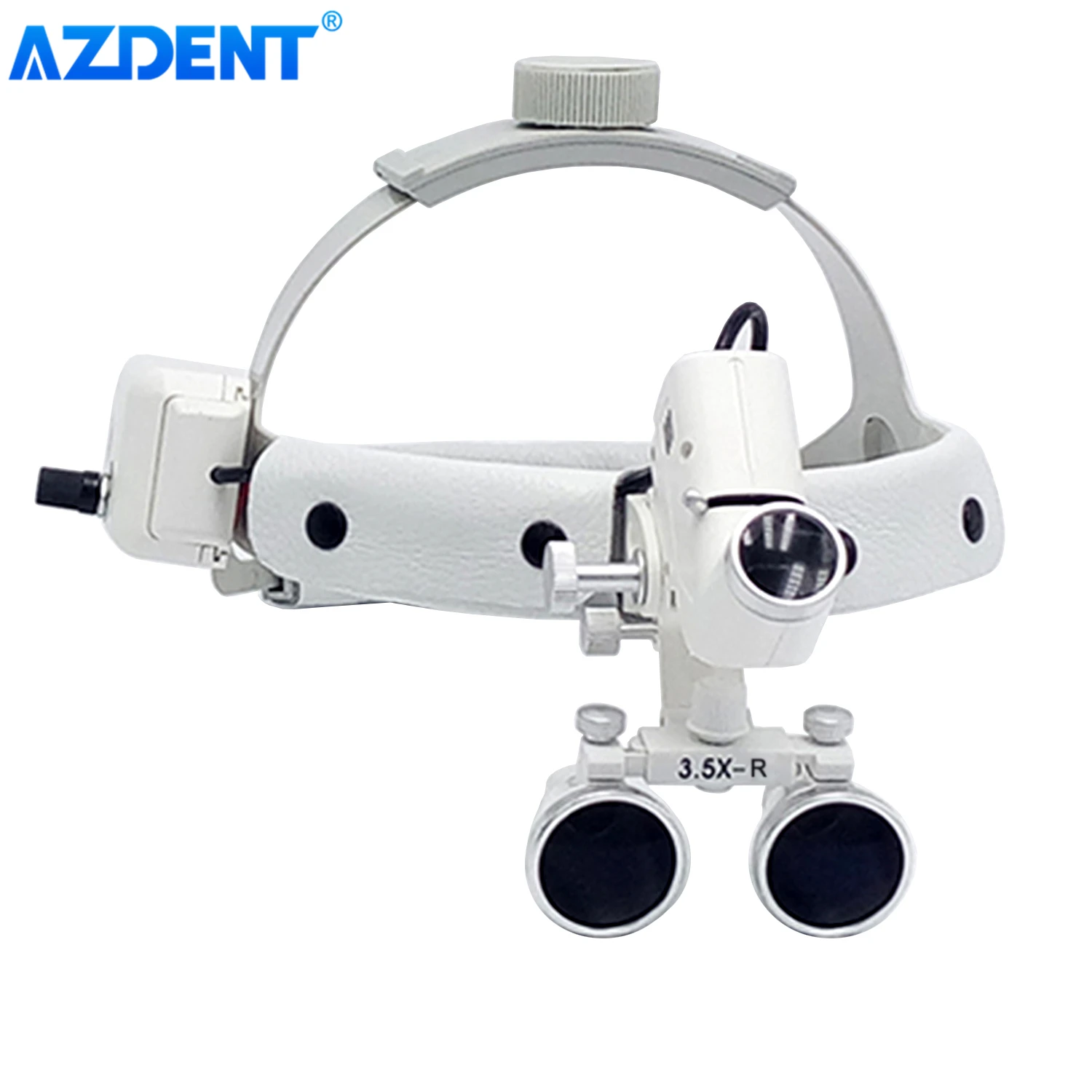 AZDENT Dental LED Headlight Headband Loupe and Light LED Binocular Loupes 3.5X-R Regulowane narzędzia stomatologiczne