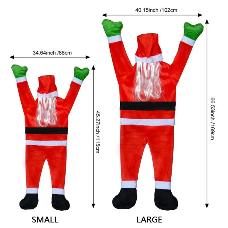 Santa Claus Decoration Santa Climbing Window Door Christmas Props New Year Hanger Decoration Christmas Toys