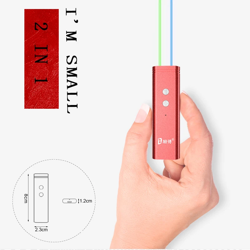 Type-c charging Dual laser point pen 450nm Blue Laser Pointer 532nm Green laser pen 650nm Red Laser