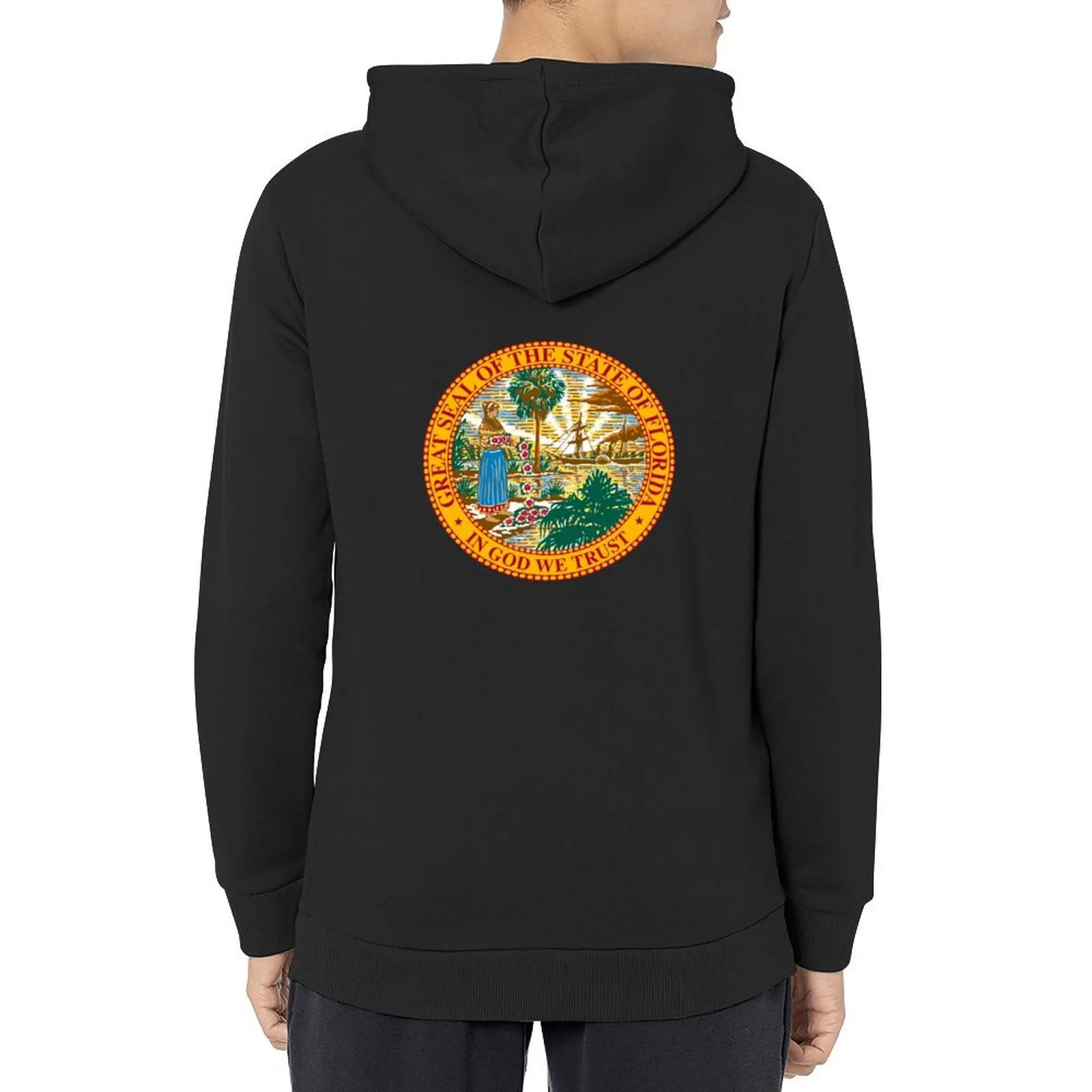 

Seal of Florida Hoodie mens clothing japanese style autumn clothes male clothes hoodie oversize
