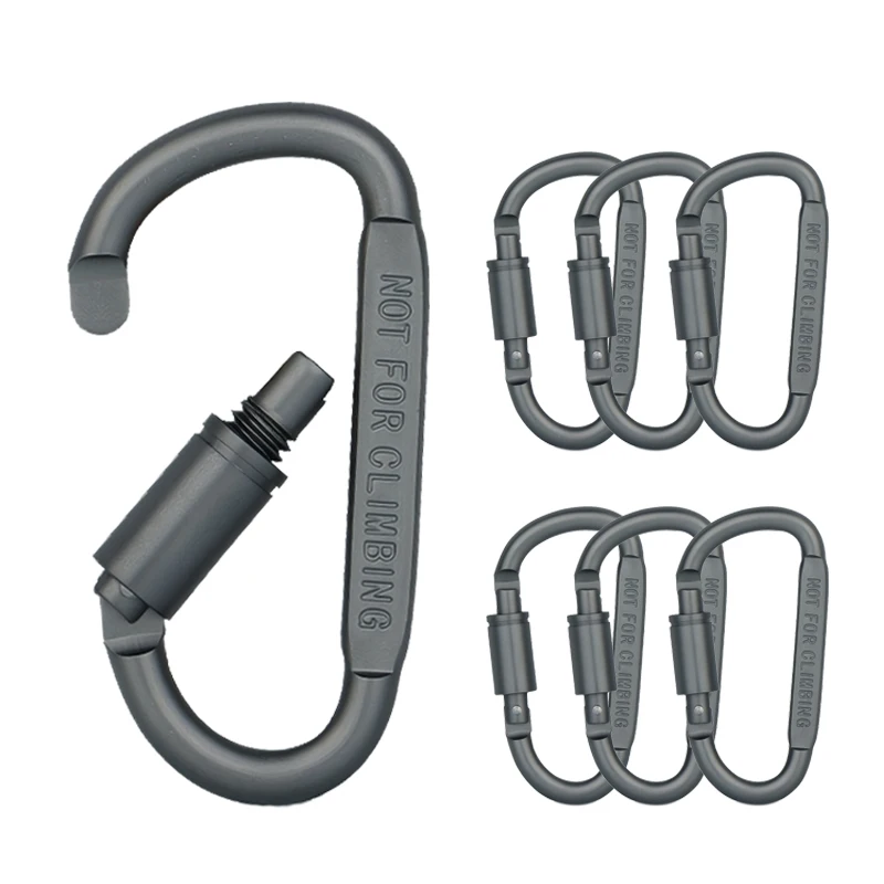 8 cm D-Ring Karabinerhaken Campingausrüstung Legierung Aluminium Survival Gear Camp Bergsteigen Haken Outdoor Reiseset Karabiner