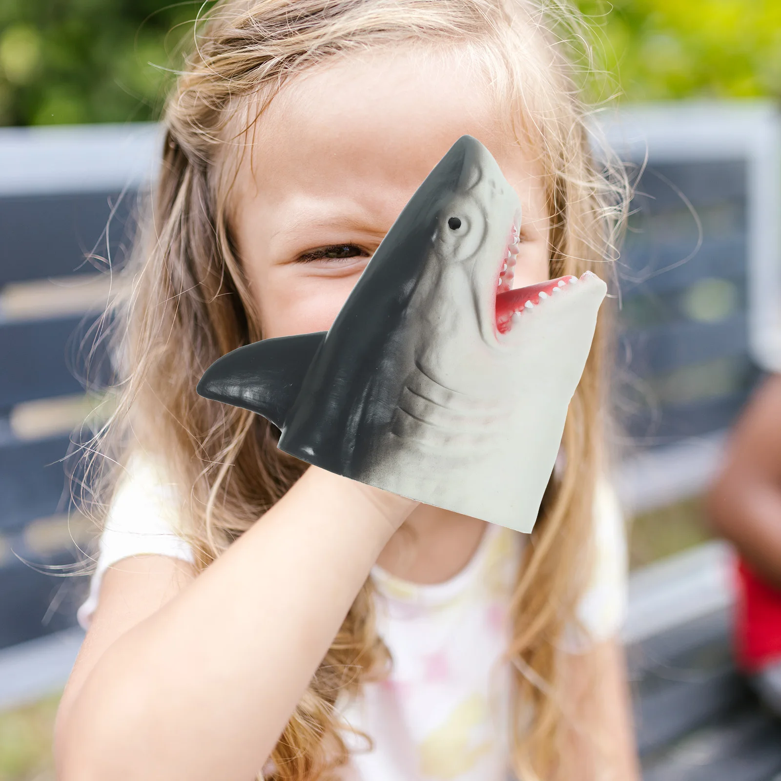 2 Stücke Haifischkopf Puppen für Kinder Sicher Langlebiges Zubehör Geburtstagsgeschenk Handpuppe Handpuppe Spielzeug Puppen Spielzeug