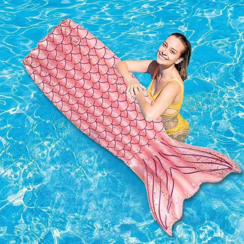 الترتر حورية البحر تعويم صف ذيل السمكة الكبار المياه نفخ تعويم السرير نفخ تعويم الصف