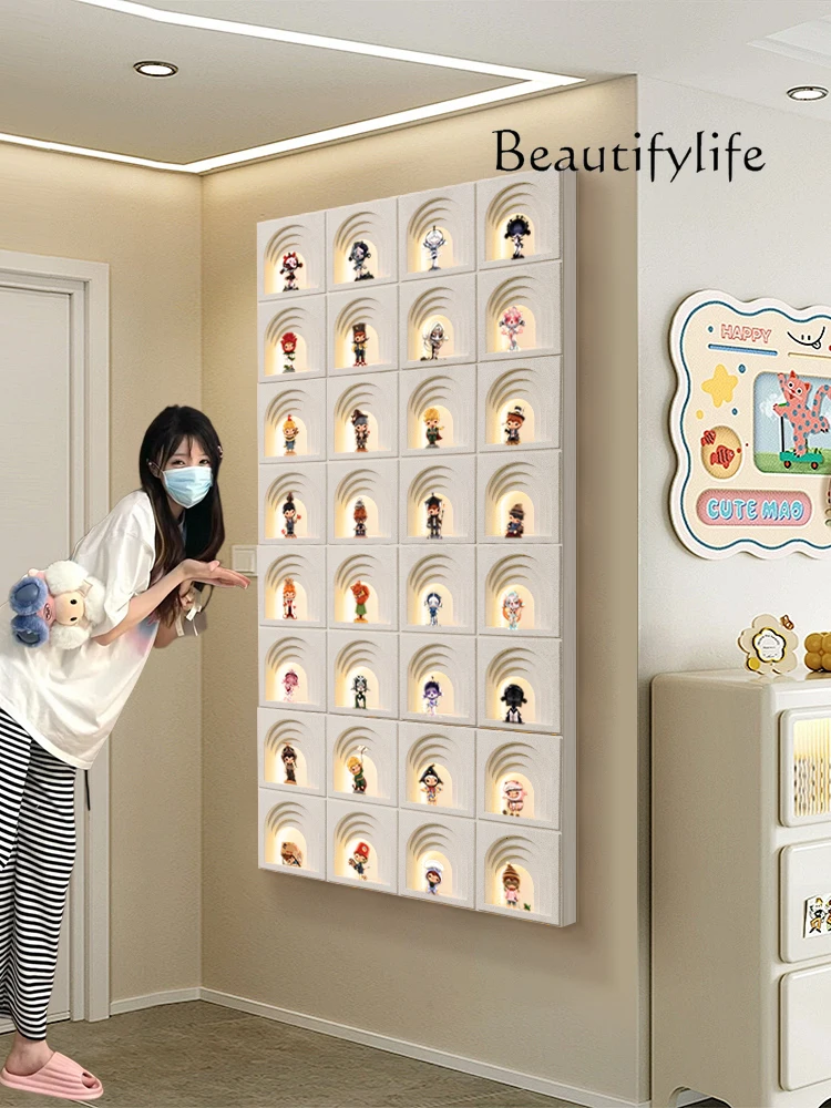 Decorative painting porch three-dimensional sandstone hanging painting blind box figure storage luminous atmosphere mural
