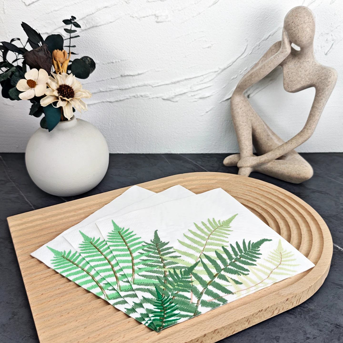 20/50pcs 33*33cm 2ply Fern Leaves Printed Napkins for Dining,Baking,Festive Parties,and Wedding Decorations,Perfect for Summer