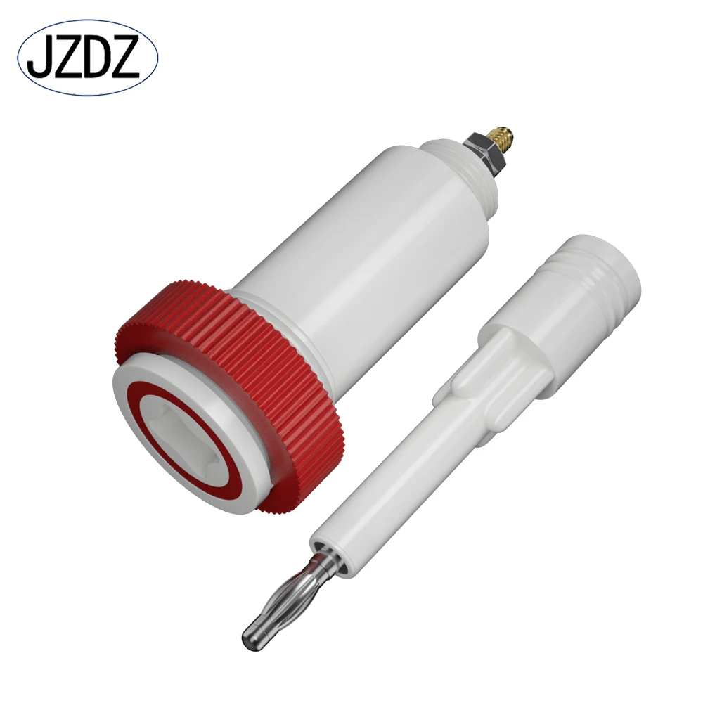 JZDZ 1 Pair 4mm Banana Cross Jack Brass Core 10KV High Voltage Connector Plug and Socket J50039