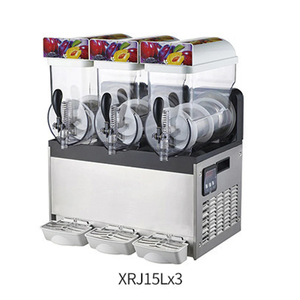 

Commercial Three Cylinder Slush Juicer Machine Beverage Machine Snow Melting Machine Stainless Steel Smoothie Machine