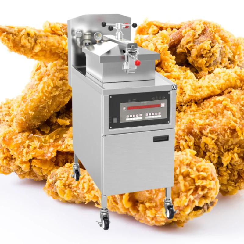 

Fast Food Restaurant Kitchen Equipment French Fries Machine Pressure Fryer Broasted Fried Chicken Equipment