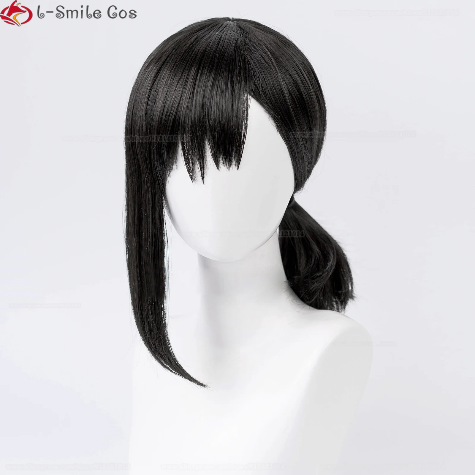 Higashiyama Kobeni-Perruque Cosplay Courte Noire, Épingle à Cheveux, Degré de Chaleur, Perruques Anime, 38cm