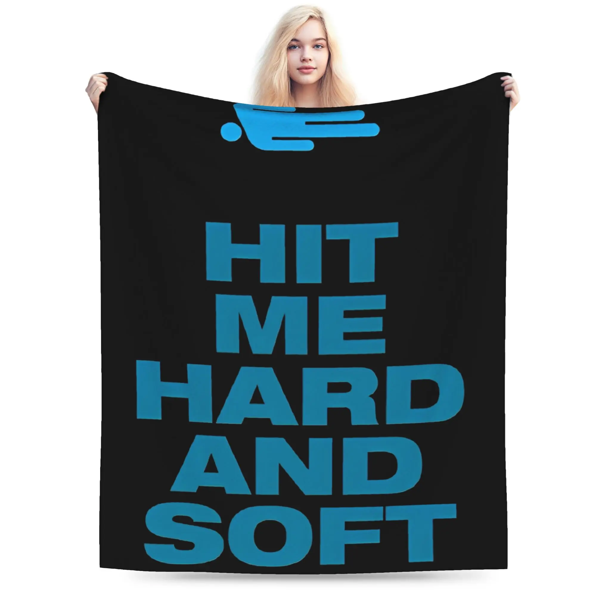 B-Billies E-Eilishing hit me hard and soft  Blanket Super Soft Flannel Novelty Gift  Throw Blanket Bedspreads