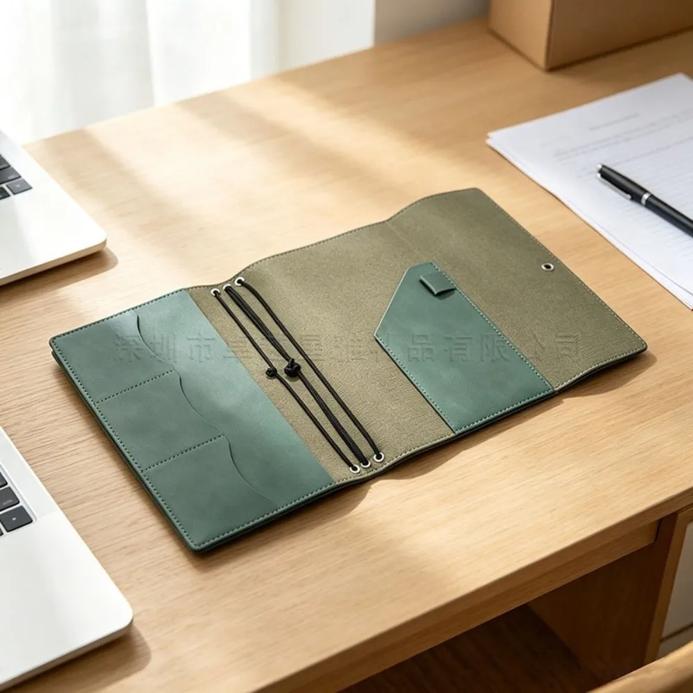 Leather Refillable Notebook Organizer Multifunctional Portable Vintage Journal Cover A5 Compact Loose Leaf Notebook