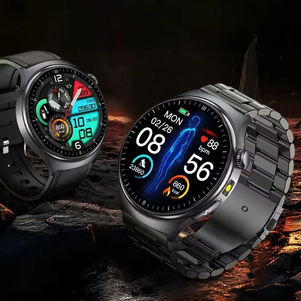 High-End Health Smart Watch Micro Physical Examination ECG+HRV Blood Lipids Uric Acid Bluetooth Call Flashlight Smart Watch Men