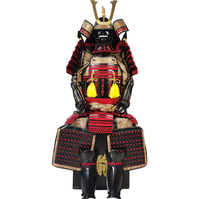 Giapponese antico tradizionale Samurai Armor generali Matsudaira Hirotada Costume giappone guerriero armatura casco indossabile