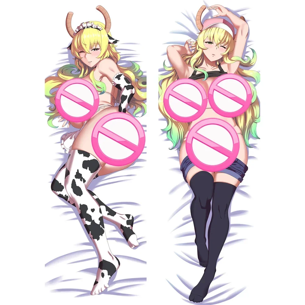 

2WT Dragon Maid Pillowcase Cute Girl Theme Cushion Pillow Case Bedding Hugging Body Dakimakura