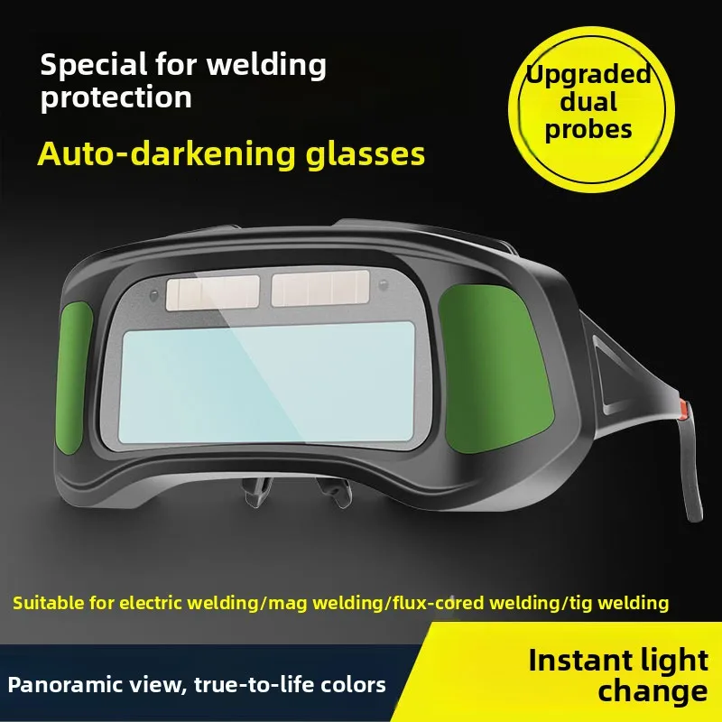 Welding Glasses Automatic Darkening Argon Arc Welding Secondary Protection Welding Anti-Glare Goggles Welding Anti-Glare