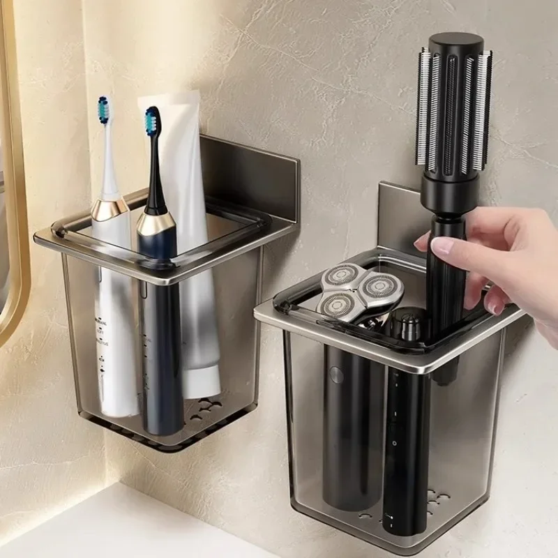 

1PC Toothbrush Toothpaste Comb Storage Rack Bathroom Washbasin Toilet Hole Free Shaver Storage Rack