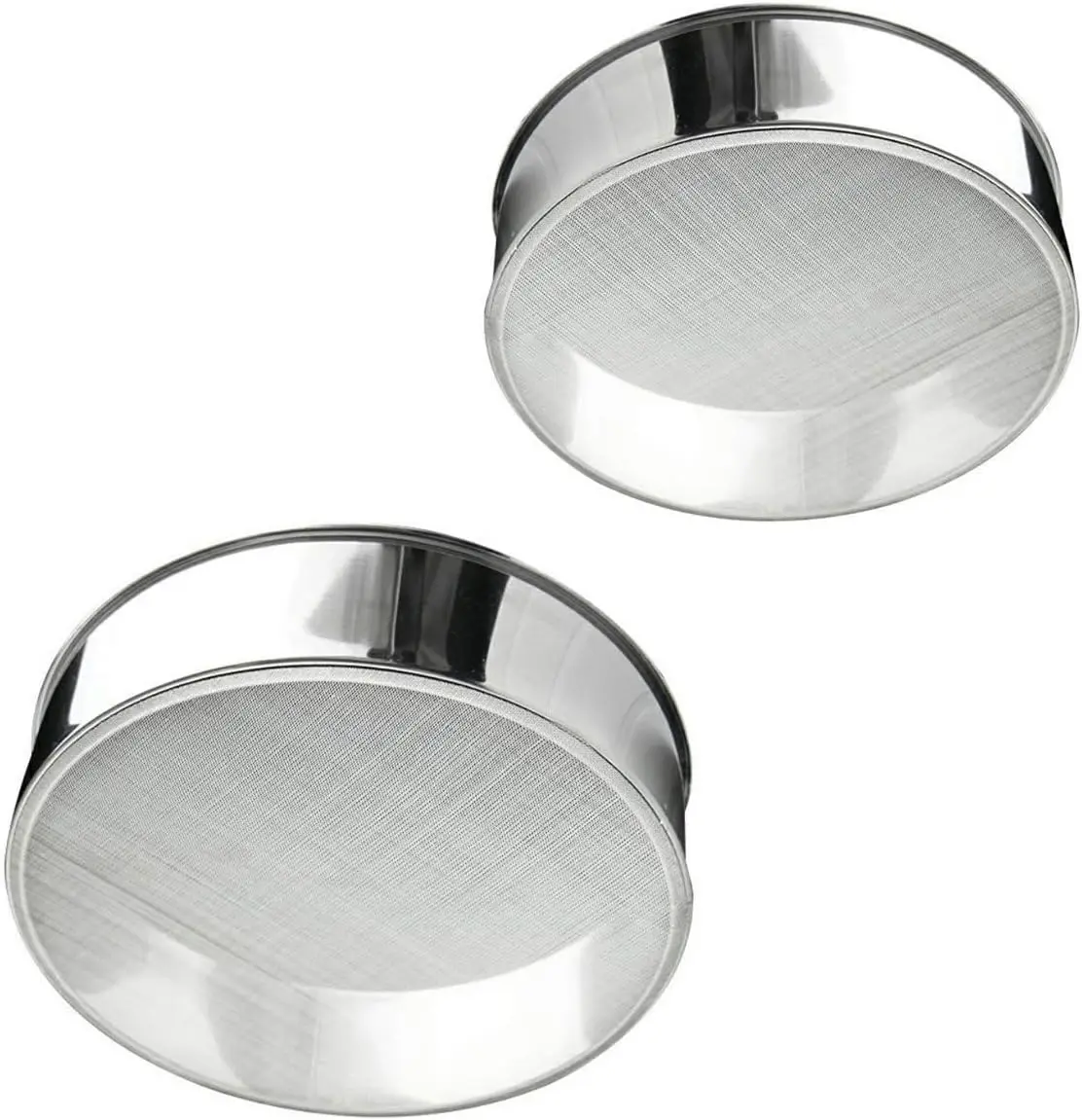 Sieve Fine Mesh, Stainless Steel Round Sifter for Baking, Flour Sieve, 8 Inch 40 Mesh and 6 Inch 60 Mesh, 2PCS