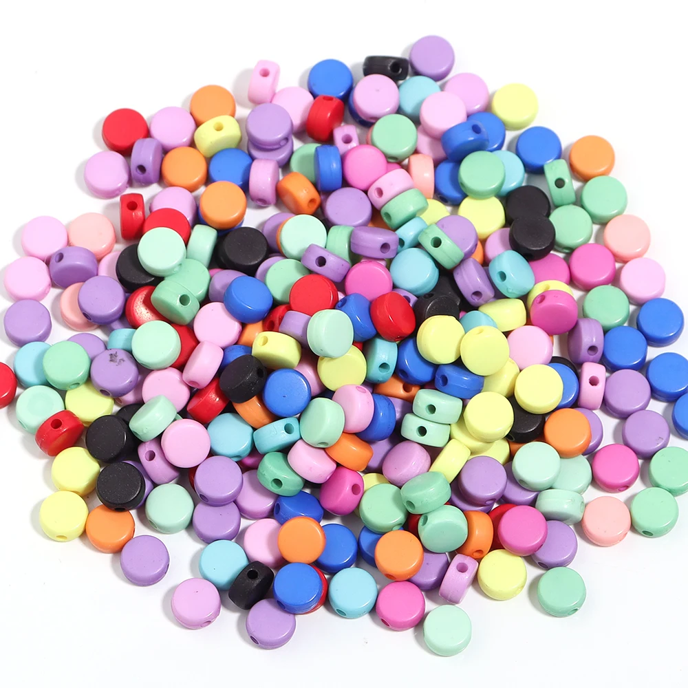 100PCS/Lot Colorful Acrylic Be - Jewelry Making For 5 Year Old ulasan dan harga