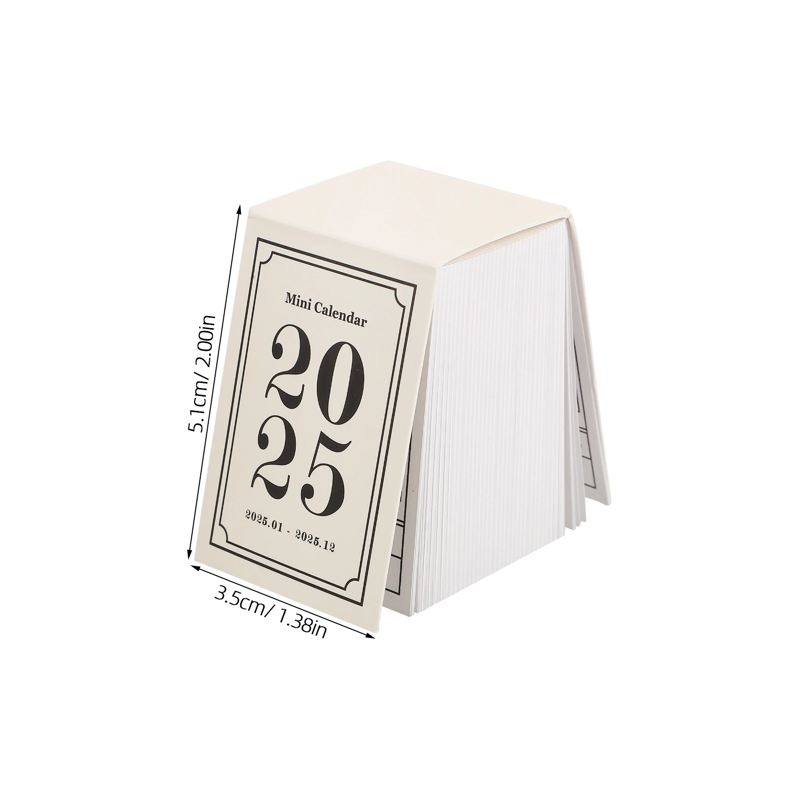 Mini calendrier déchirable vintage pour bureau à domicile, calendrier debout, planification du temps, 1 livre, 2025, 03/2025