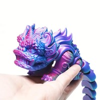3D Printing Lion Miniature Funny Ornament Decoration 3D Printed Chinese Lion Dance Model Joint Movable Figurine Home Decor Craft