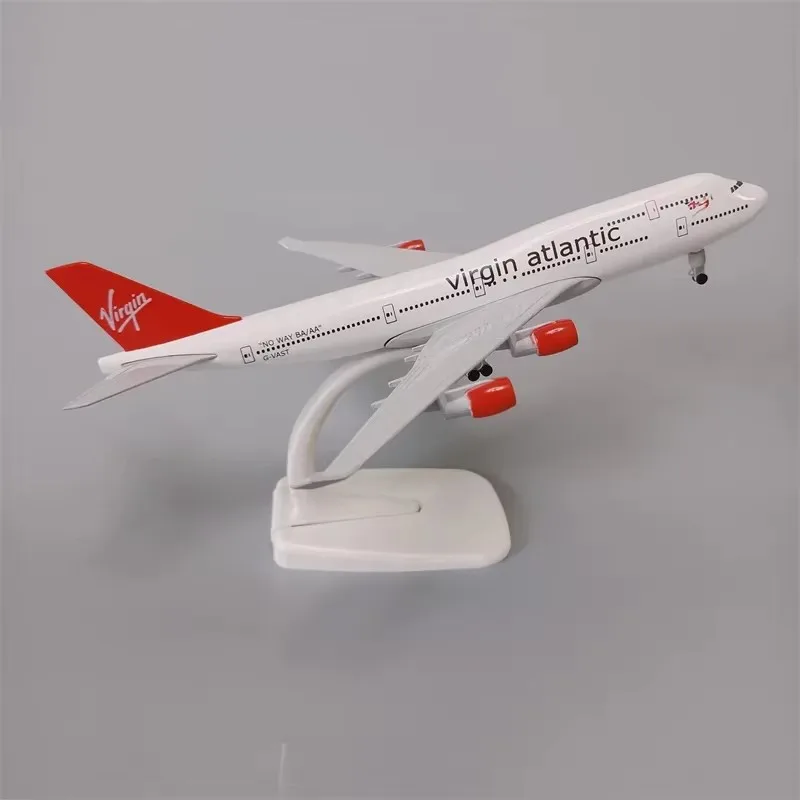 

20cm Alloy B747 British Virgin Airlines Aircraft Model 747 Diecast Aircraft Model With Wheels Landing Gear Home Collection