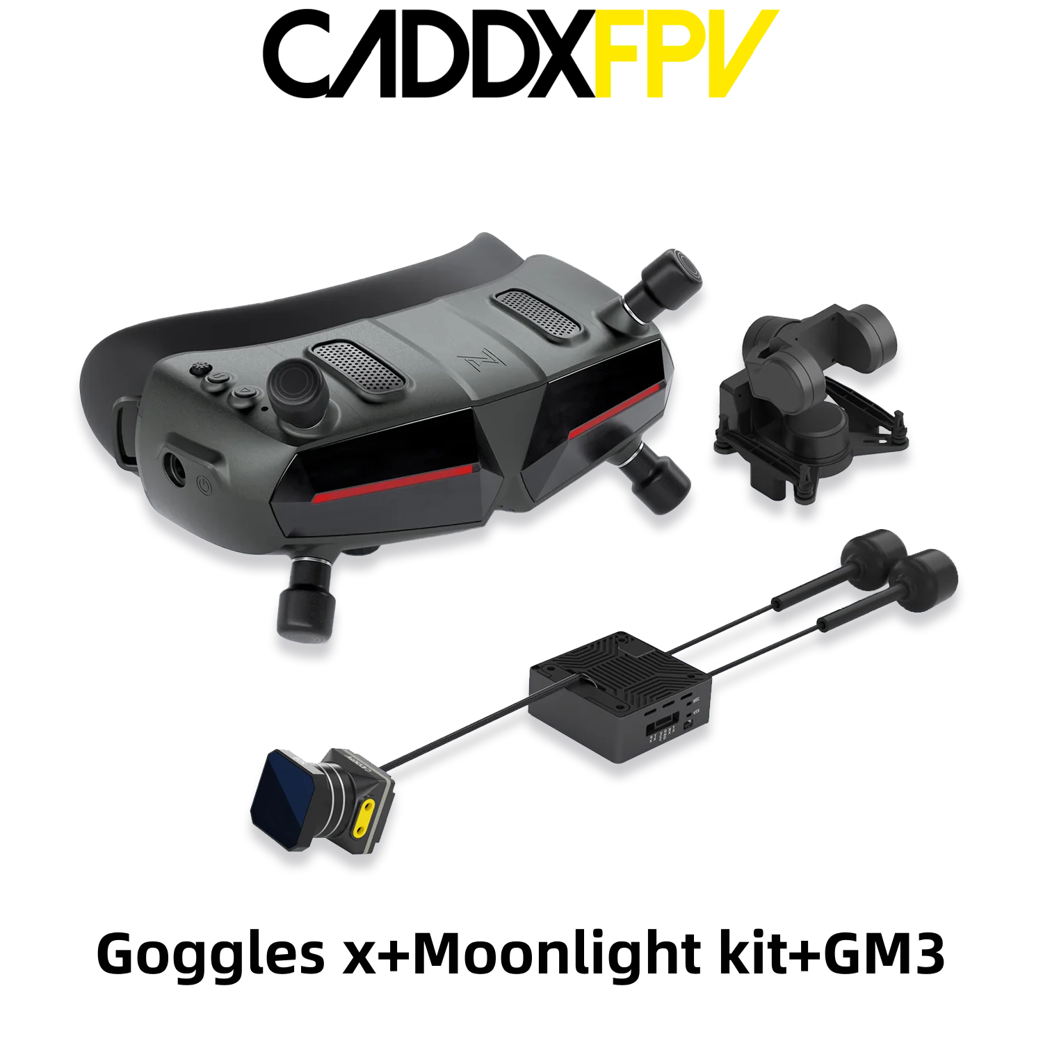 CADDXFPV Walksnail Avatar HD Goggles X 5.8GHz Steadyview Receiver Head Tracker 1920*1080 FPV Goggles Video Glasses for RC Drone