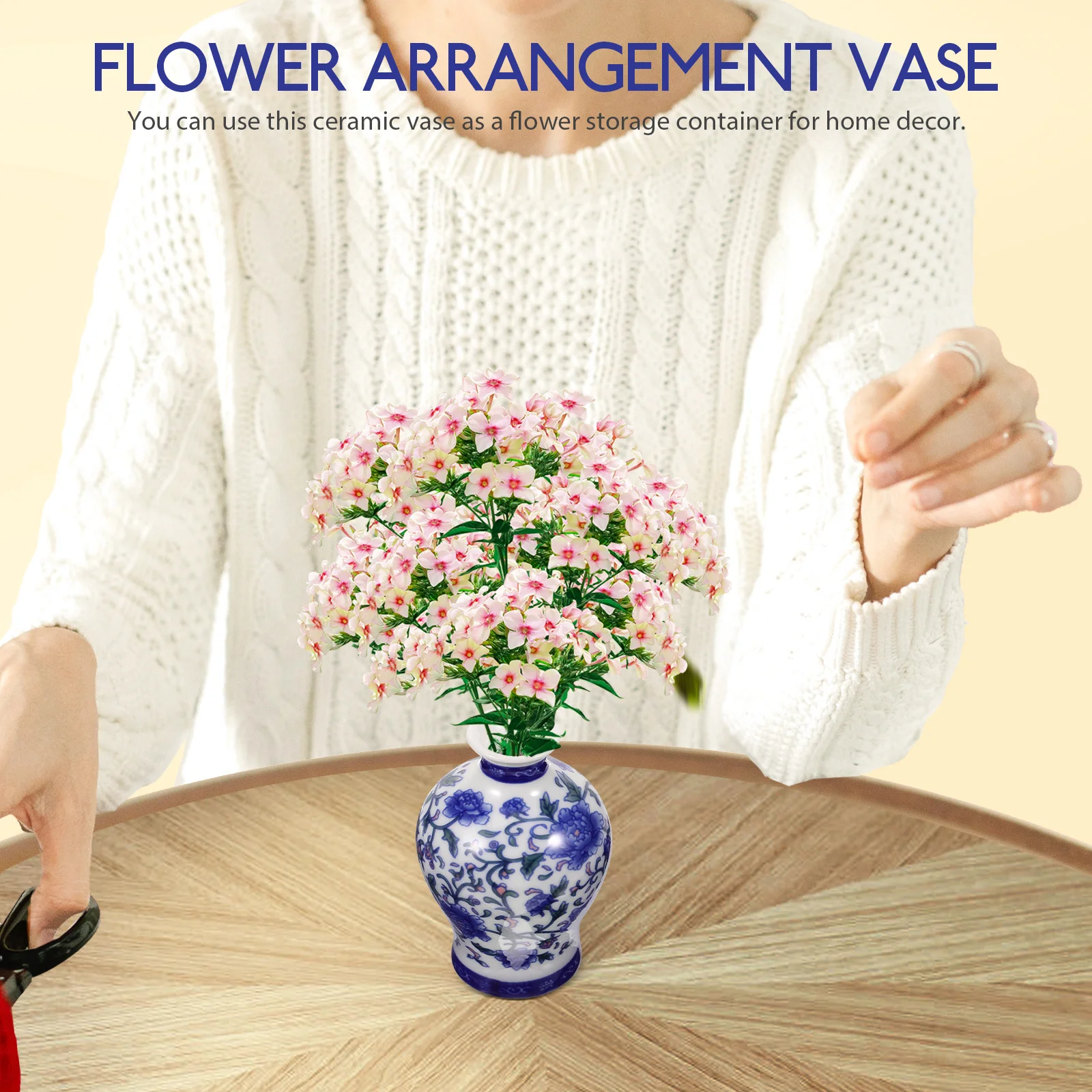 

Mini Ceramic Flower Vase Simple Design for Flower Arranging Dried Faux Flowers Tabletop Decoration Wedding Office Vase