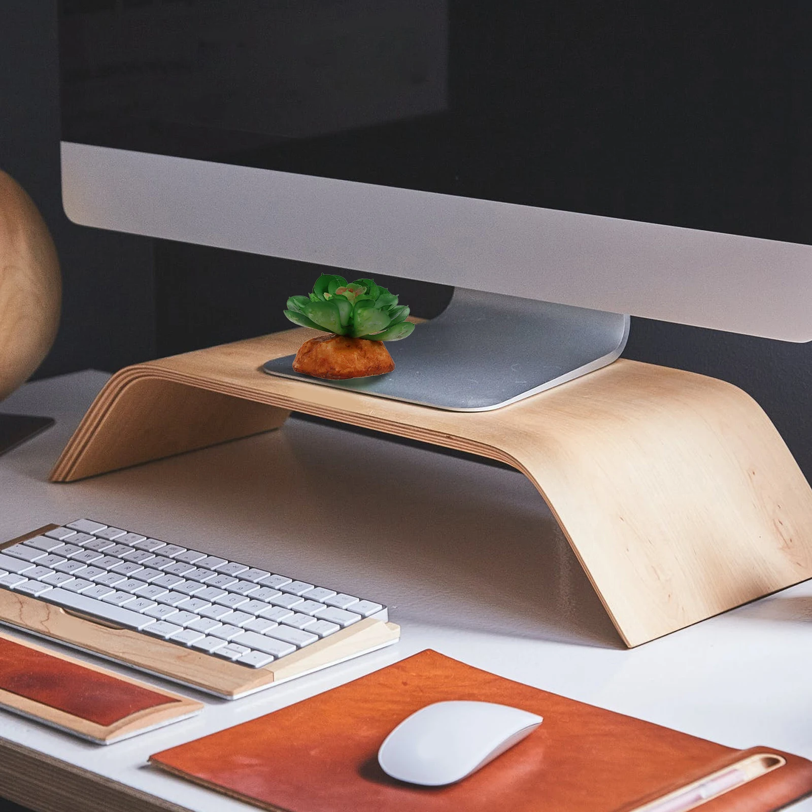 

2Pcs Simulation Plant Ornament Realistic Resin Artificial Succulent for Reptile Tank Decor Terrarium Landscape Adornment