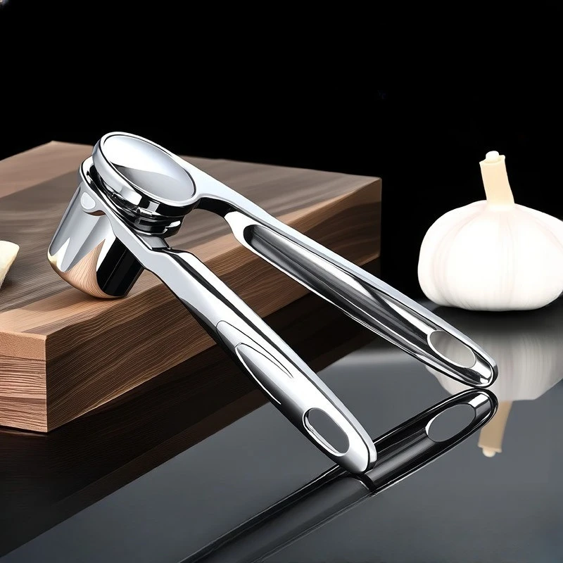 Zinc Alloy Garlic Rotating Presser Household Multifunctional Vegetable Tools Simple Garlic Press Manual Rotating Garlic Presser