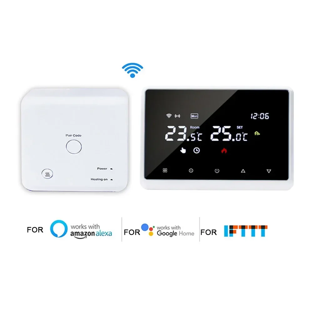 Termostat WIFI nirkabel, termostat untuk ketel terpasang di dinding/lantai air, termostat pemrograman, 868MHZ