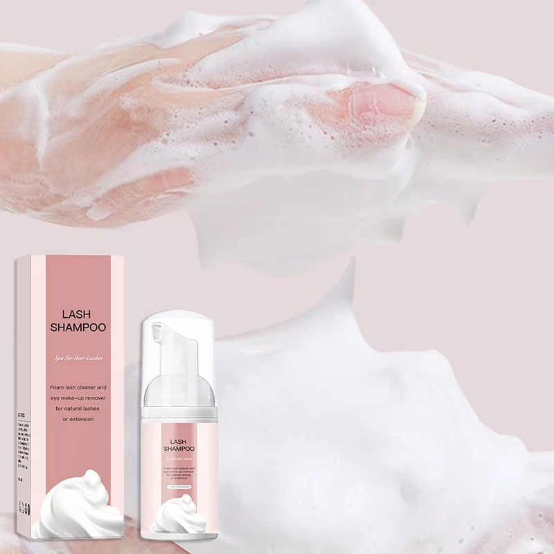 30/50/60Ml Wimper Extension Shampoo Mousse Valse Wimpers Lijm Accessoires Lash Cleaning Foam Geen Stimulatie makeup Tools