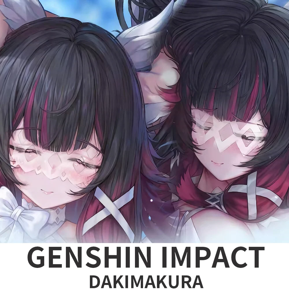 

Чехол для подушки-дакимакуры Genshin Impact с изображением аниме-персонажей Колумбина и Хипоселения
