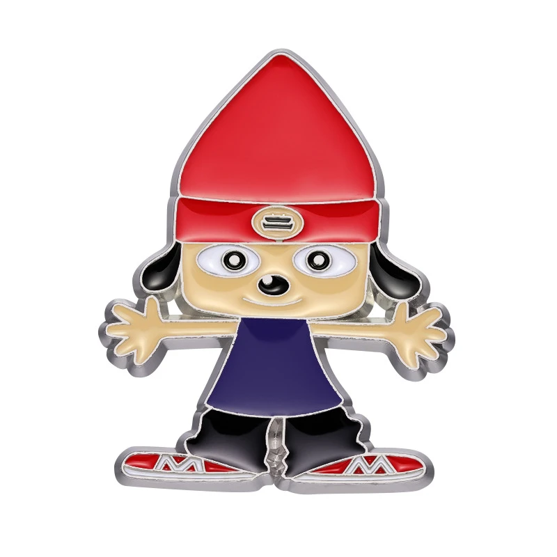 Spel Parappa De Rapper Rode Hoed Hond Cosplay Broche Unisex Legering Badge Emaille Reversspeld Sieraden Kostuum Tas Accessoires Prop