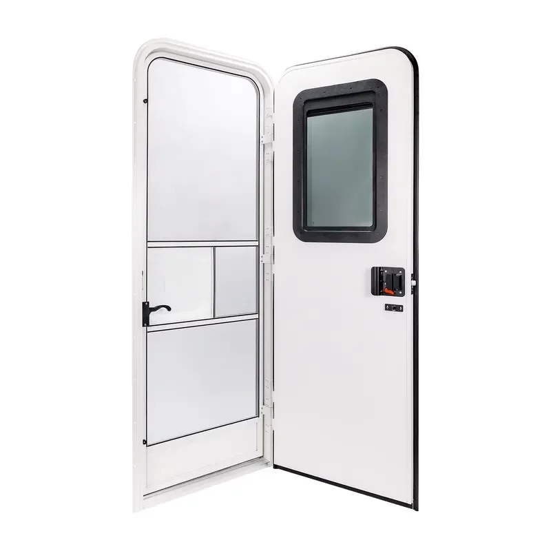 24x72 Inch Aluminum Alloy RV Entry Door Replacement Parts Weatherproof Enhanced Safety Protection Cut Size R4 Accessories for