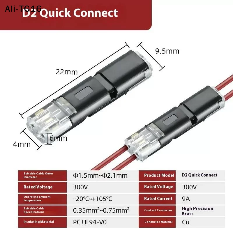 5/10/20Pcs Electrical Connector 2 Pin Way Plug Car Wire Cable Automotive Electrical Connector Strip Terminal Connection