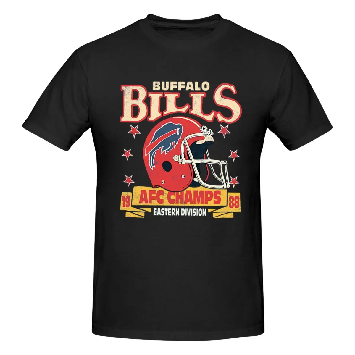 Buffalo Bills AFC Champs 1988 Men T-Shirt Fashion Plus Size T Shirts Men's Crew Neck Cotton Tees Short Summer Male