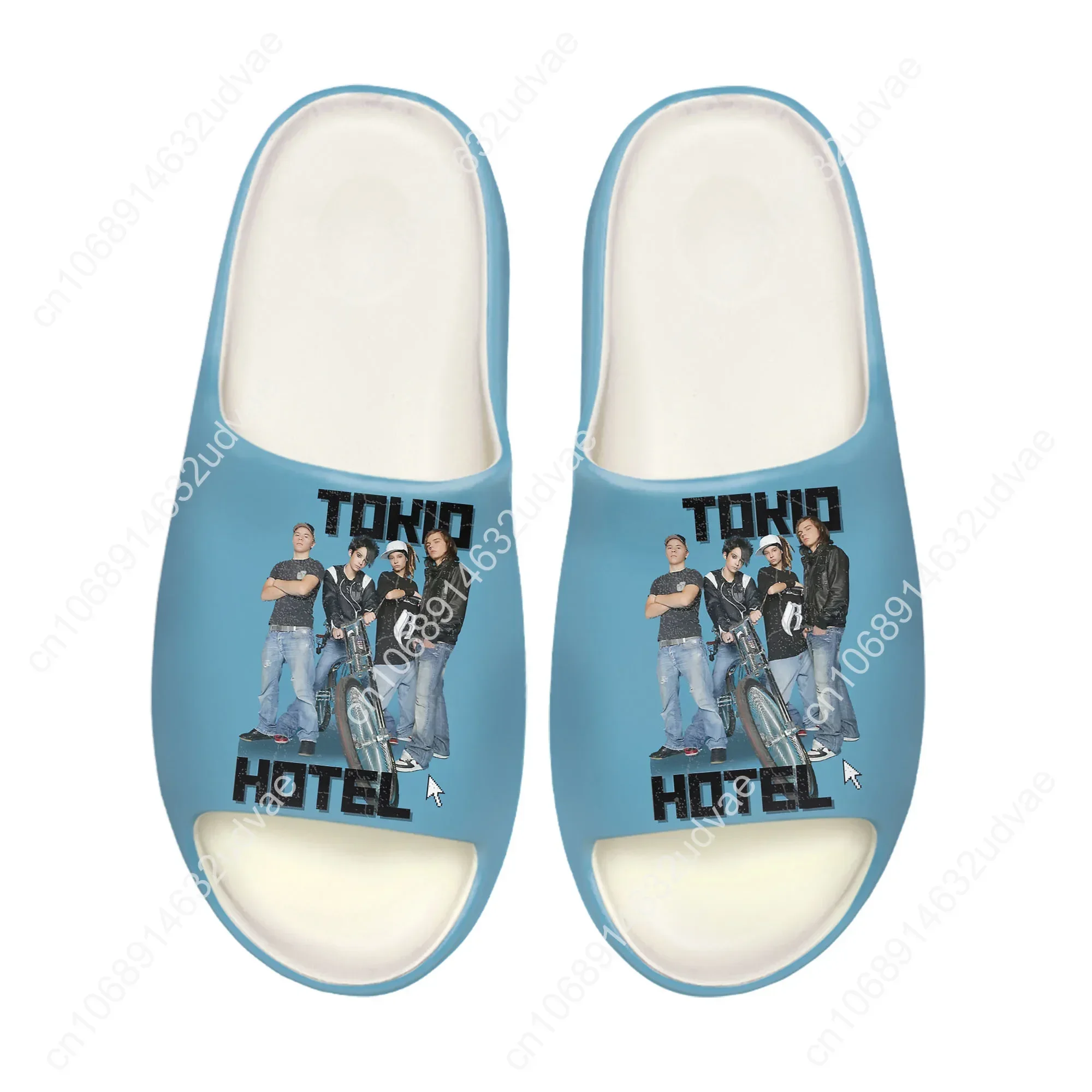 Germany Rock Band Tokio Hotel Soft Sole Sllipers Home Clogs Step On Water Shoe Mens Womens Teenager Bathroom Custom Made Step in