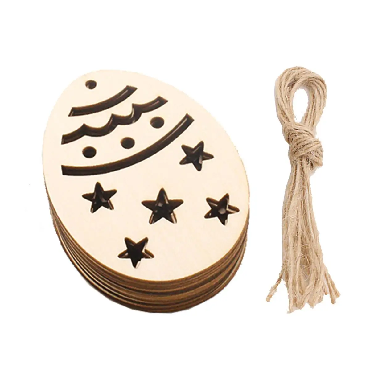 

20 Pcs Easter Pendant Home Decor Wooden Hanging naments Spring Retro Party Adornments Garden Yard Porch