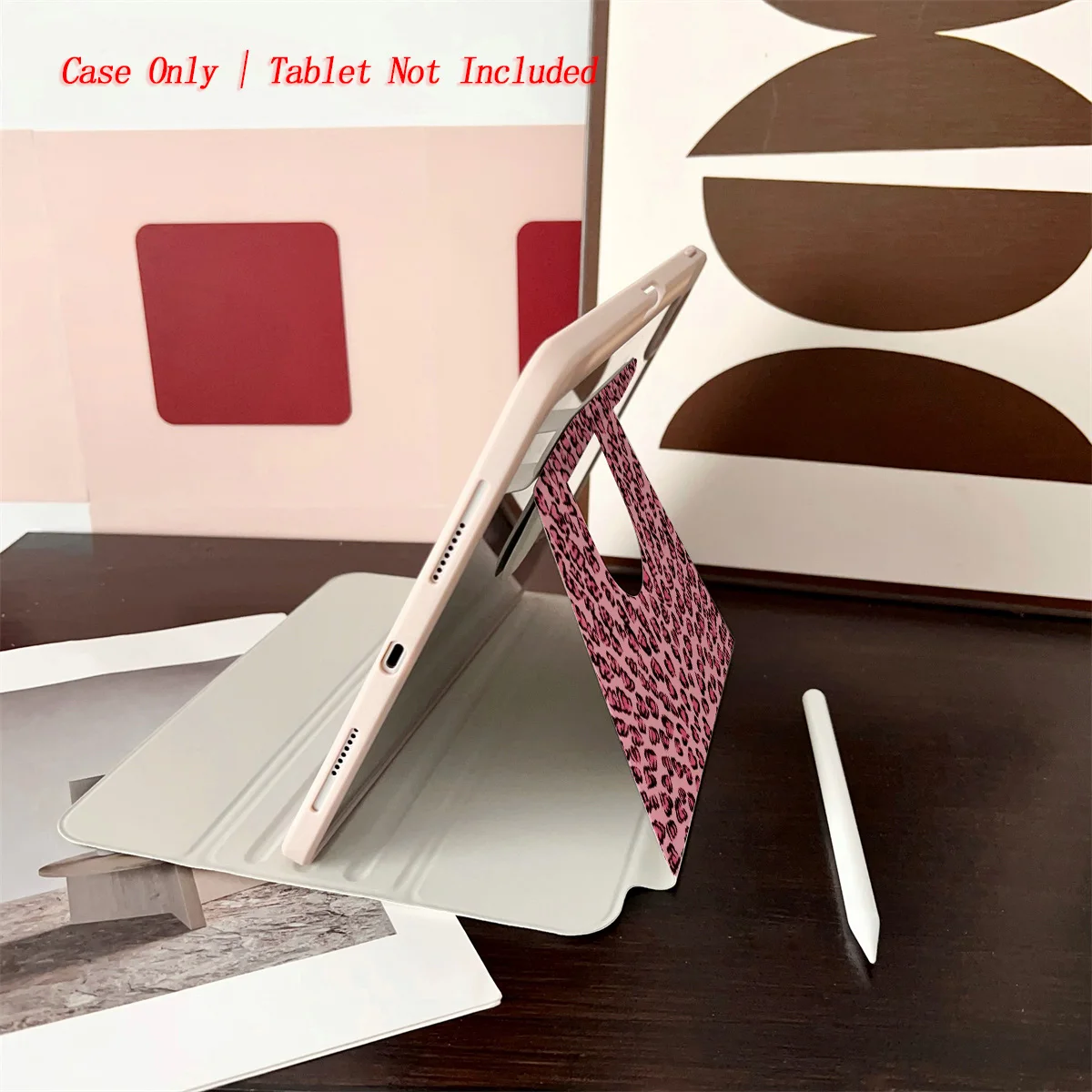 حافظة Y2K بنمط الفهد الوردي لنماذج Apple iPad المتعددة، غطاء حماية عالي التحمل مضاد للسقوط