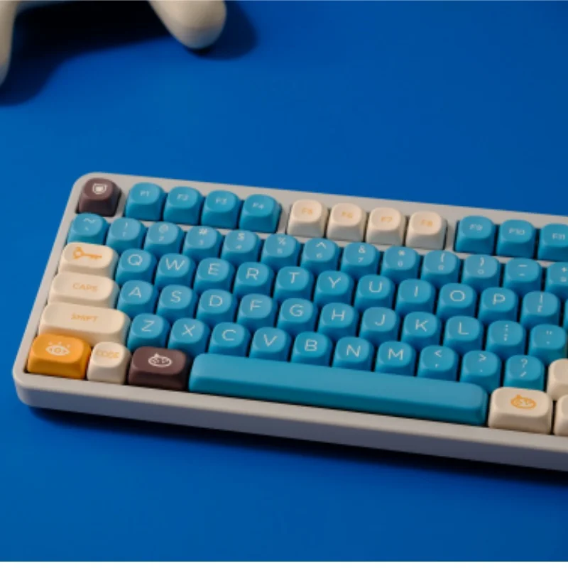 129 مفتاحًا/مجموعة غطاء مفتاح مغامر PBT MOA ملف تعريف مزدوج النار Keycap لوحة مفاتيح ميكانيكية للتسامي الحراري للتخصيص