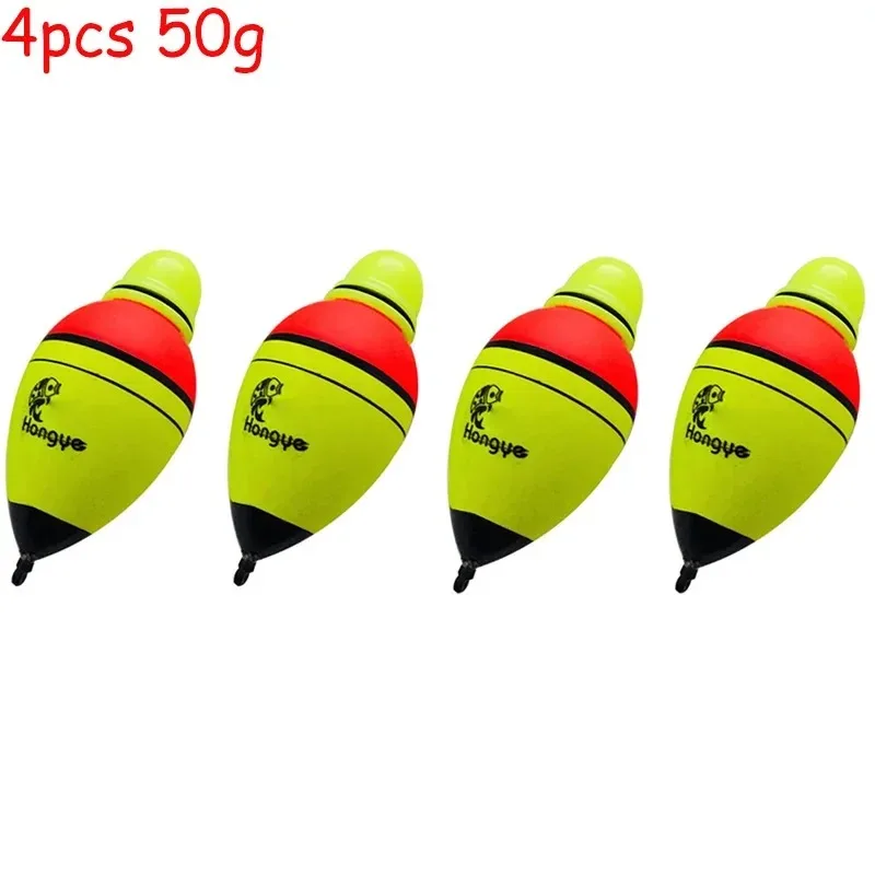 2/4 Stuks 30/40/50/60/70/80G/100G Eva Lichtgevende Vissen Nacht Float Licht Stok Schuim Plastic Bobber Zee Rots Vissen Opvallende Drijvers