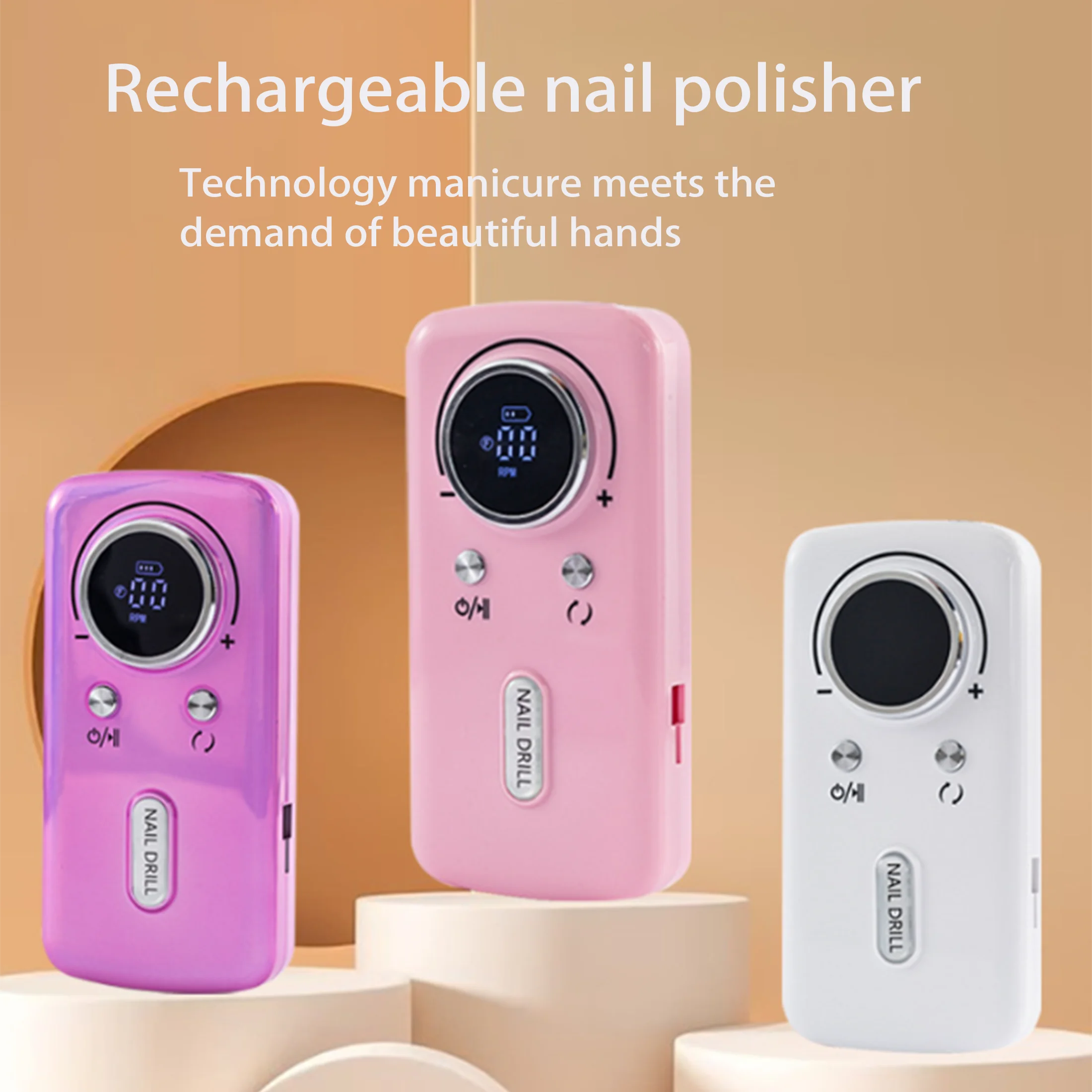 

Household nail polishing tools: nail removal+peeling+polishing. Simple operation. Daily nail polishing saves time and effort.